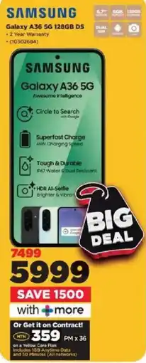 HiFi Corp Samsung Galaxy A36 5G 128GB DS offer