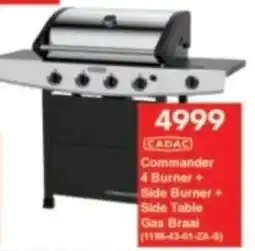 President Hyper CADAC Commander 4 Burner + Side Burner + Side Table Gas Braai offer