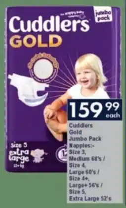 President Hyper Cuddlers Gold Jumbo Pack Nappies offer
