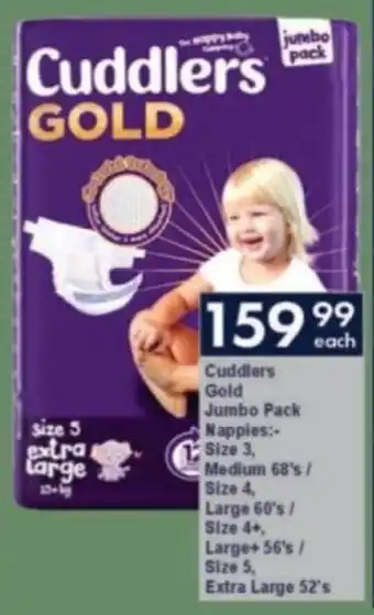 President Hyper Cuddlers Gold Jumbo Pack Nappies offer