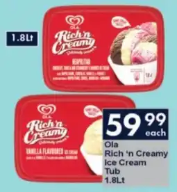 President Hyper Ola Rich 'n Creamy Ice Cream Tub offer