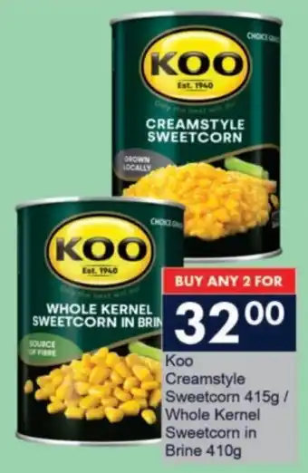 President Hyper Koo Creamstyle Sweetcorn/ Whole Kernel Sweetcorn in Brine offer