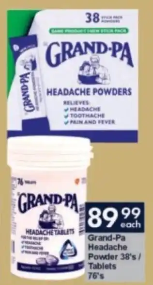 President Hyper Grand-Pa Headache Powder/ Tablets offer