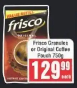 Frontline Frisco Granules or Original Coffee Pouch offer