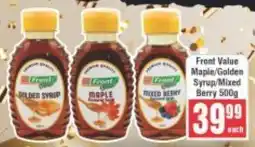 Frontline Front Value Maple/ Golden Syrup/ Mixed Berry offer