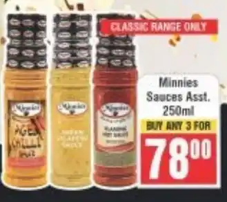 Frontline Minnies Sauces Asst. offer
