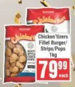 Frontline Chicken'tizers Fillet Burger/ Strips/ Pops offer