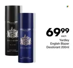 Save Hyper Yardley English Blazer Deodorant offer