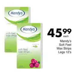 Save Hyper Mandy's Soft Feel Wax Strips Legs offer