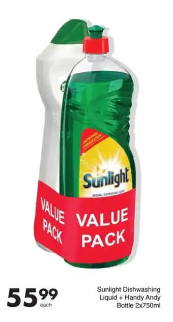 Save Hyper Sunlight Dishwashing Liquid + Handy Andy Bottle offer