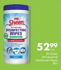 Save Hyper Mr Sheen Anti Bacterial Disinfectant Wipes offer