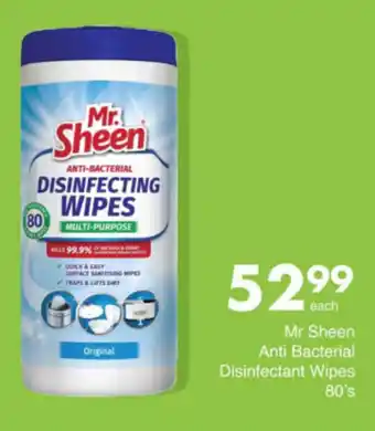 Save Hyper Mr Sheen Anti Bacterial Disinfectant Wipes offer