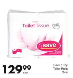 Save Hyper Save 1 Ply Toilet Rolls offer