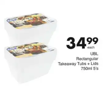 Save Hyper UBL Rectangular Takeaway Tubs + Lids offer
