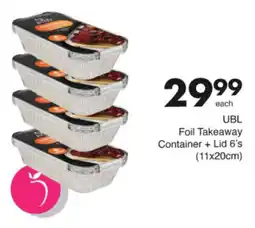 Save Hyper UBL Foil Takeaway Container + Lid offer