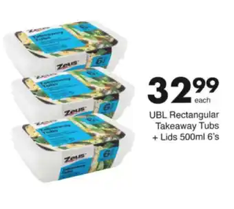 Save Hyper UBL Rectangular Takeaway Tubs + Lids offer