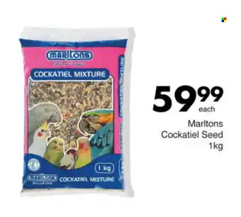 Save Hyper Marltons Cockatiel Seed offer