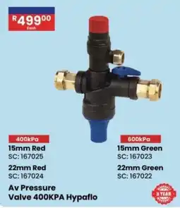 Africa Cash and Carry Av Pressure Valve 400KPA Hypaflo offer