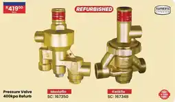 Africa Cash and Carry Pressure Valve 400kpa Refurb offer