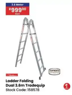 Africa Cash and Carry Tradequip Ladder Folding Dual 3.6m offer