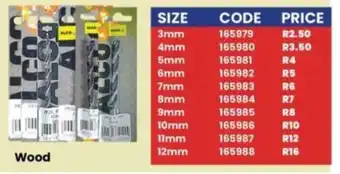 Africa Cash and Carry Alco drill bit wood offer
