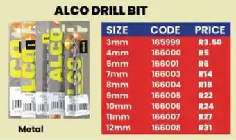 Africa Cash and Carry Alco drill bit metal offer