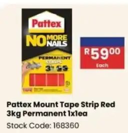 Africa Cash and Carry Pattex Mount Tape Strip Red Permanent offer
