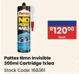 Africa Cash and Carry Pattex Nmn Invisible Cartridge offer