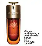 Dis-Chem Clarins Anti-Ageing + Anti-Wrinkle Serum-50ml offer