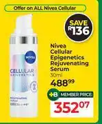 Dis-Chem Nivea Cellular Epigenetics Rejuvenating Serum-30ml offer