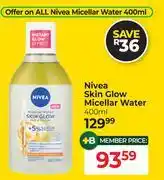 Dis-Chem Nivea Skin Glow Micellar Water-400ml offer