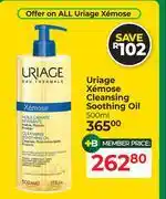 Dis-Chem Uriage Xemose Cleansing Soothing Oil-500ml offer