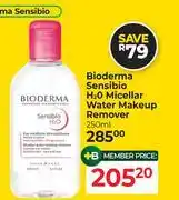 Dis-Chem Bioderma Sensibio H2O Micellar Water Makeup Remover-250ml offer