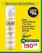 Dis-Chem Olay Total Effects 7 In 1 Moisturiser+ Serum Duo SPF20-40ml offer