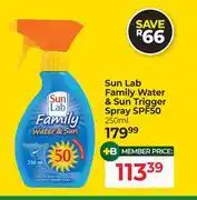 Dis-Chem Sun Lab Family Water & Sun Trigger Spray SPF50-250ml offer