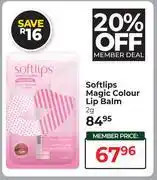 Dis-Chem Softlips Magic Colour Lip Balm-2g offer