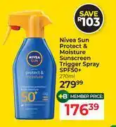 Dis-Chem Nivea Sun Protect & Moisture Sunscreen Trigger Spray SPF50+-270ml offer