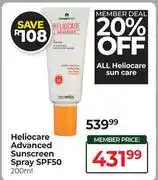 Dis-Chem Heliocare Advanced Sunscreen Spray SPF50-200ml offer