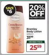 Dis-Chem Bramley Body Lotion-400ml offer
