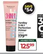 Dis-Chem Yardley 3 In 1 Perfection Primer-25ml offer