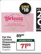 Dis-Chem For The Girleeez Disposable Nipple Covers 5 Pairs offer