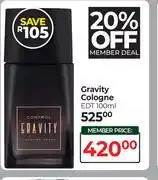 Dis-Chem Gravity Cologne EDT-100ml offer