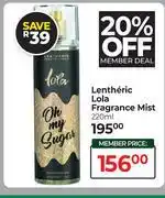 Dis-Chem Lentheric Lola Fragrance Mist-220ml offer