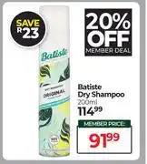 Dis-Chem Batiste Dry Shampoo-200ml offer