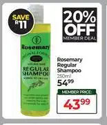 Dis-Chem Rosemary Regular Shampoo-250ml offer