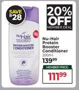 Dis-Chem Nu-Hair Protein Booster Conditioner-200ml offer