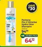 Dis-Chem Pantene Pro V Miracles Hydra Glow Shampoo-250ml offer