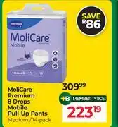 Dis-Chem Moli Care Premium 8 Drops Mobile Pull Up Pants Medium 14 Pack offer