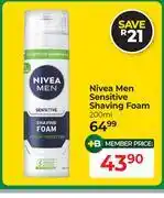 Dis-Chem Nivea Men Sensitive Shaving Foam-200ml offer