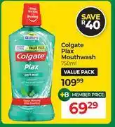 Dis-Chem Colgate Plax Mouthwash-750ml offer